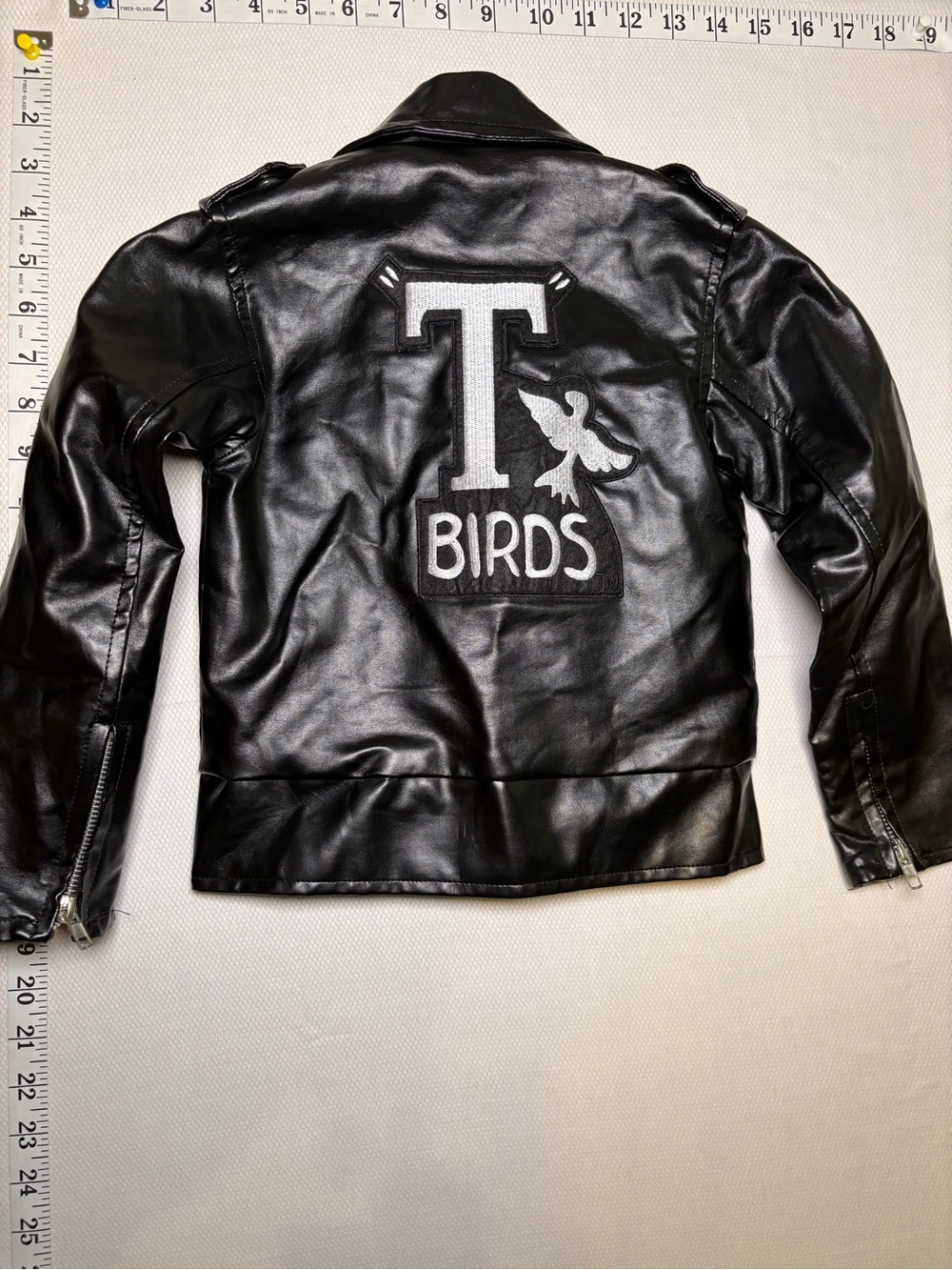 Grease T-Birds Kids Black Faux Leather Moto Jacket Size 4T